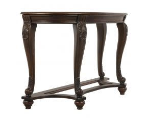 Ashley Furniture Norcastle Sofa Table in Dark Brown