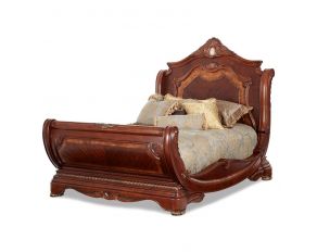 Cortina California King Sleigh Bed in Honey Walnut