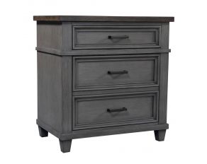 Caraway 2 Drawer Nightstand in Aged Slate