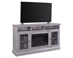 Churchill 70 Inch Highboy Fireplace Console in Smokey Grey