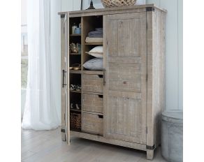 Foundry Door Chest in Weathered Stone