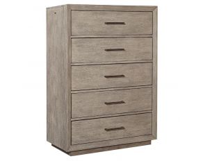 Platinum Contemporary Chest in Gray Linen