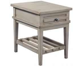 Reeds Farm Chairside Table in Weathered Grey