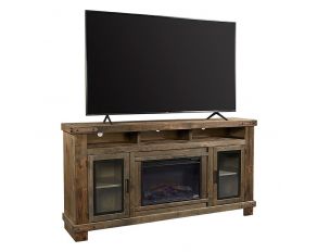 Sawyer 79 Inch Highboy Fireplace Console with 2 Doors in Brindle