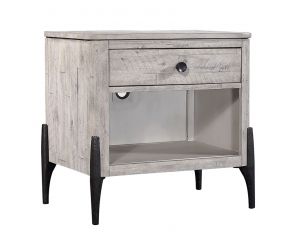 Zane 1 Drawer Nightstand in Parchment