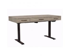 Platinum 60 Inch Lift Top Desk in Gray Linen