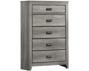 Carter 5 Drawer Chest in Gray