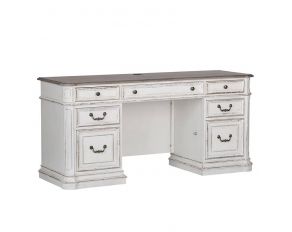 Magnolia Manor Jr Executive Credenza in Antique White