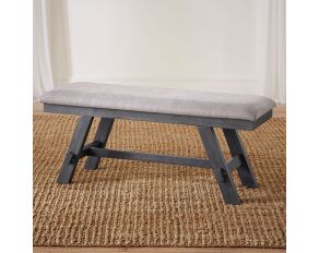 Lawson Bench in Slate Finish with Weathered Gray Top