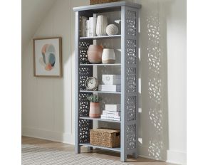 Trellis Lane Accent Bookcase in Grey