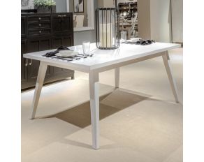 Baldwin Rectangular Leg Dining Table in White