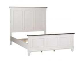 Allyson Park California King Panel Bed in Wirebrushed White
