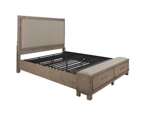 Canyon Road Queen Storage Bed in Burnished Beige Finish