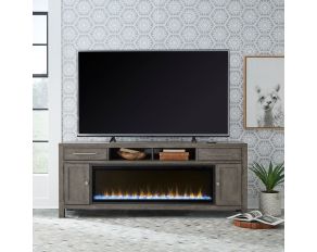 Fireplace TV Consoles 406 78 Inch Console with Firebox in Dusty Charcoal