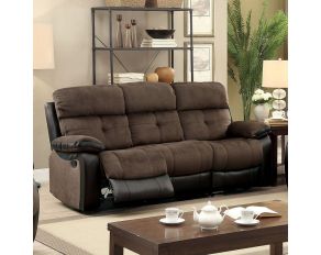 Furniture of America Hadley I Sofa in Brown/Espresso