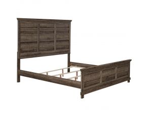 Lakeside Haven Queen Panel Bed in Brownstone Finish