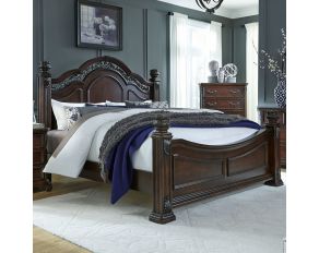 Messina Estates California King Poster Bed in Cognac Finish