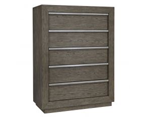 Anibecca 5 Drawer Chest in Weathered Gray