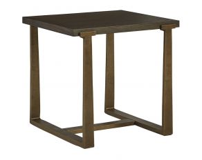 Balintmore End Table in Brown and Gold