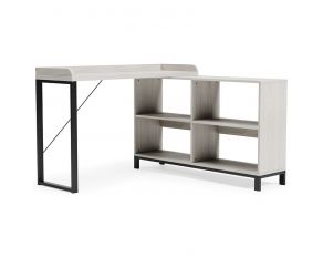 Bayflynn L-Desk in White and Black