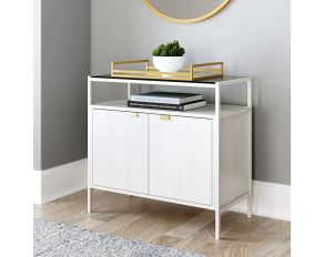 Deznee Small Bookcase in White