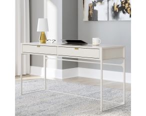 Deznee 2 Drawer Home Office Desk in White