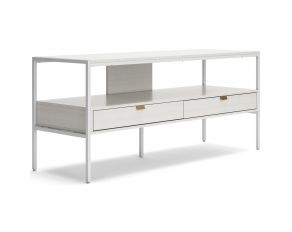 Deznee 60 Inch TV Stand in White