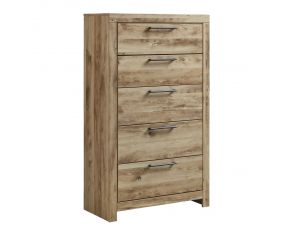 Hyanna 5 Drawer Chest of Drawers in Tan