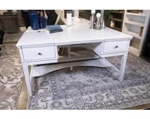 Kanwyn Home Office Storage Leg Desk in Whitewash