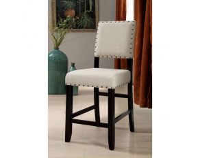 Furniture of America Sania II Counter Height Chair, Antique Black Finish
