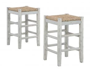 Mirimyn Counter Height Bar Stool in White