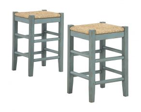 Mirimyn Counter Height Bar Stool in Teal