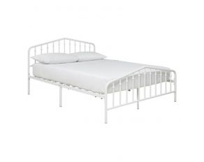 Trentlore Queen Metal Bed in White