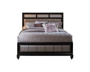 Barzini Queen Upholstered Bed in Black And Grey