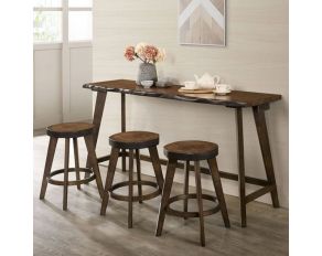 Missoula 4 Piece Counter Height Table Set in Walnut