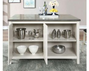 Heidelberg Counter Height Table in Off-White and Dark Gray