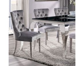 Neuveville Dining Table in Black and Chrome