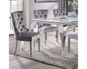 Neuveville Dining Table in White and Chrome