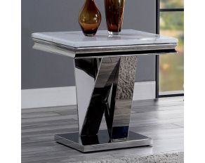 Villarsglane End Table in Chrome