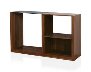 Langenthal Sofa Table in Black and Dark Walnut