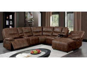 Chantelle Power Sectional in Brown