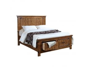 Brenner Queen Storage Bed in Rustic Honey