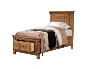 Brenner Twin Storage Bed in Rustic Honey