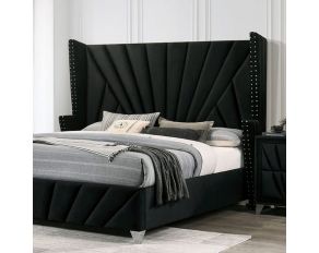 Carissa Eastern King Bed in Black