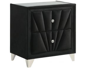 Carissa Night Stand in Black