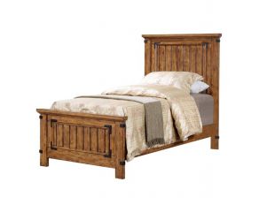 Brenner Twin Panel Bed in Rustic Honey