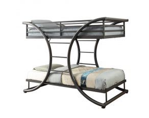 Stephan Twin Over Twin Bunk Bed in Gunmetal