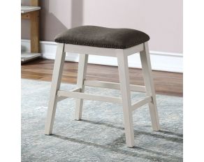 Heidelberg Set of 2 Counter Height Stools in Off-White and Dark Gray