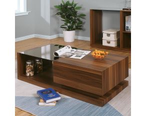 Langenthal Coffee Table in Black and Dark Walnut