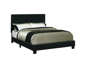 Mauve Full Upholstered Bed in Black